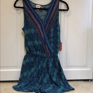 Blue/green romper